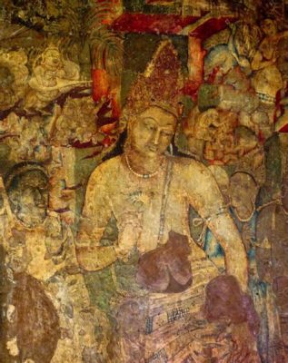  Bodhisattva Padmapani en la Pintura Mural: Una Fiesta de Colores y Devoción Budista!