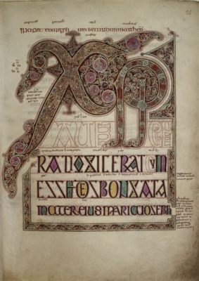   El Evangelio de Lindisfarne: Una obra maestra de manuscritos anglosajones!